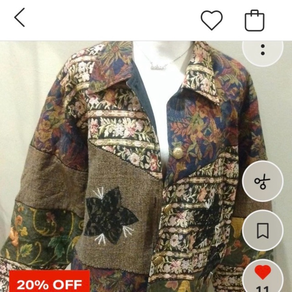 Vintage Floral Patchwork Blazer
